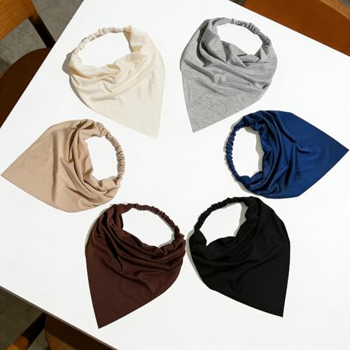 6 Pack Women Hair Scarf Headband, Boho Bandana Headbands for Women, Womens Head Scarves & Cute Bandanas, Soft Comfortable Bandana Headband for Daily & Special Occasions