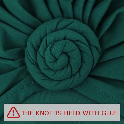African Women Turban Caps Pre-Tied Twisted Turbans Head Scarf for Women Hair Wraps Cover Beanie Cancer Chemo Headwear - color: 1 Pack Twisted Braid: Green