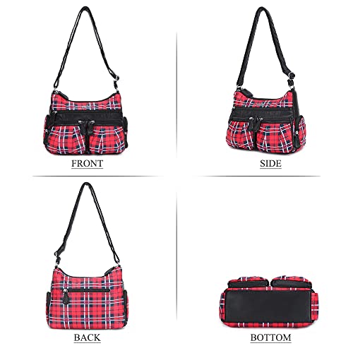Angel Kiss Crossbody Bags for Women, Ladies Shoulder Handbags and Purses Medium Faux Leather Pocketbooks | Ladies - color: 23red/Black
