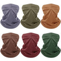 Geyoga 6 Pieces Summer UV Protection Cooling Neck Gaiter Face Clothing Neck Gaiter Mask Scarf Sunscreen Breathable Bandana - color: Earth Tones