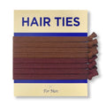 HAVHAF Knotted Mens Hair Ties For Men 8pcs (Thin, Cognac) - No damage Crease Breakage Man Bun Hair Tie Men with Long Hair For Curly Thick Elastic Hair Ties For Guys | Perfect hairtie - color: Cognac