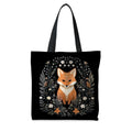 Preppy Animal Tote Bag, Pet Canvas Tote Bag, Reusable Grocery Shopping Shoulder Bags - color: Fox