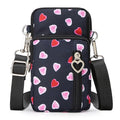 JANKS Small Crossbody Bag for Women - Mini Phone Purses with Crossbody Strap and Wallet - Nylon Arm Bag - color: C-cute Heart
