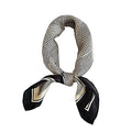 FONYVE 100% Mulberry Silk Scarfs for Women-Lightweight Square Satin Head Scarf-Small Silk Hair Scarf for Sleeping 21"x21" - color: 05 Houndstooth