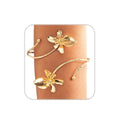 Flower Arm Cuff Bracelets for Women Adjustable Gold Upper ArmBand Jewelry Boho Floral Open Wrap Statement Bangle Bracelet Arm Cuff Jewelry Gifts for Women - color: Gold