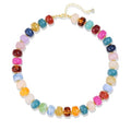 Colorful Beaded Necklace for Women Chunky Resin Beads Choker Necklaces Boho Statement Necklace Summer Vacation Y2K Jewelry - color: Colorful