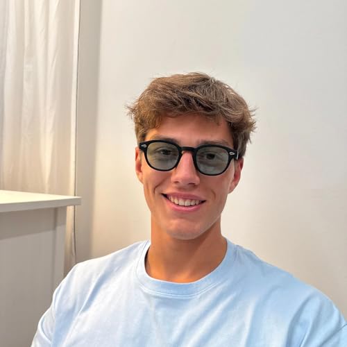 SORVINO Retro Round Sunglasses for Men Women Vintage Unisex Stylish Small Circle Tinted Sun Glasses 46mm - color: Black/Grey