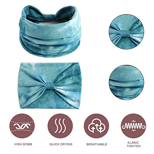 Headbands Fashion Hair Bands Soft Head Bands Elastic Headband Non Slip Wrap Headbands Breathable SweatBand Tie Dye Hairband Accessories for Women Daily 3 Pack - color: Style 18