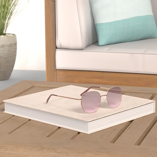 SOJOS Classic Trendy Square Sunglasses for Women Men Cute Big Frame Gold Shades SJ1137 - color: Rose Gold/Grey&rose