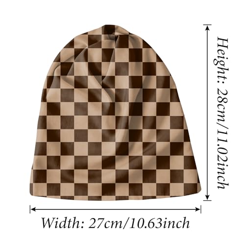 Chemo Caps Slouchy Beanie Hat Stretch Cancer Head Wraps Turban Sleep Headwear Scarf for Women Girls Men - color: I-15-brown