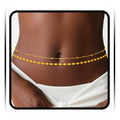 Waist Chain Silver Star Belly Chains Gold Beads Women Crystal Sequins Body Jewelry for Pants and Swimsuits - style: gold-sequin