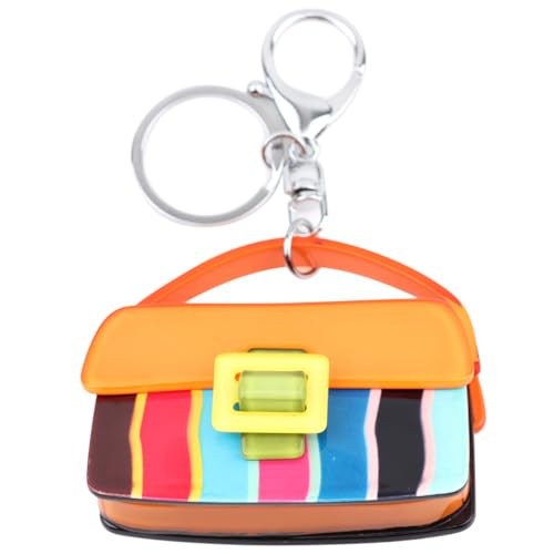Novelty Mini Tote Bag Key Chain Acrylic Keychain Accessories Car Keys Backpack Purse Charms Gifts for Women Girls Lady
