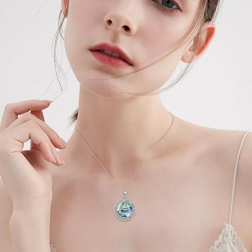 Celtic Jewelry Necklace Gifts Sterling Silver Good Luck Irish Vintage Triquetra Trinity Celtics Love Knot Pendant Necklace Christmas Gifts for Women Mother - style: Celtic necklace-Therian Necklace