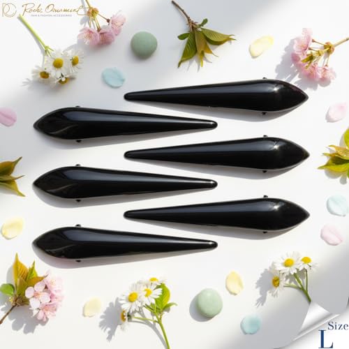 RC ROCHE 6 Pcs Duck Bill Alligator Hair Clips for Women Sectioning Flat Claw Long Thick Hair Inner Teeth Curved Styling Jaw Strong Secure Grip Salon, Large Black - color: (Large) Black