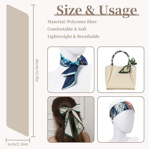QIUTIMIY 4 Pack Purse Scarf Handbags Skinny Twill Hair Scarves Narrow Neck Scarf Band Women Fashion Accessories Bag Charms - color: Style 2-9