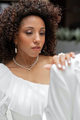Gold Plated Huggie Hoop Earrings with Charms Fashion Pearl Drop Dangle Earrings for Women Handmade Karma Circle Jewelry for Ladies Lightweight Pearl Earrings on Christmas - color: biwa bar