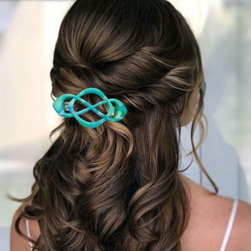 6PCS Vintage French Barrette Clips for Women, Flat Claw Clips for Thin and Fine Hair, Strong Hold Non-Slip Hair Accessories Set in 6 Glossy Colors, Stylish Hair Jewelry for Girls and Moms (Style 2) - color: Style 2