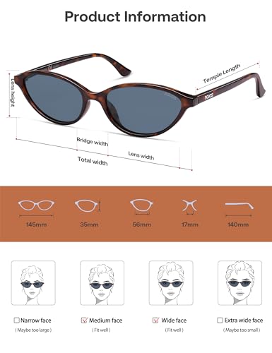 SOJOS Trendy Polarized Oval Sunglasses for Women Retro Chic 90s Shades Lightweight Sunnies SJ2656 - color: Tortoise Frame Grey Lens