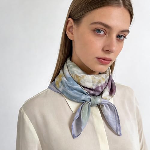 21 x 21 Inch Cotton Bandana for Women and Men,Soft Breathable Head Scarf, Multi-purpose Headband, Hair Scarf - color: Blooming Purple-un18