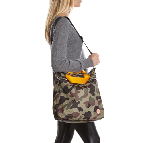 shortyLOVE Wonder Crossbody Messenger Bag - Womens Stylish Nylon Travel Handbag with 55" Adjustable Removable Strap - color: Green Camo