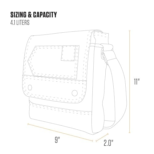 Carhartt Crossbody Snap Bag, Durable, Adjustable Shoulder Bag with Flap Over Snap Closure - color: Black