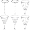 Hicarer 6 Pcs Foot Jewelry Barefoot Sandals for Women Rhinestone Bohemian Foot Ankle Chains for Beach Wedding - style: Hollow Mesh Bow Style