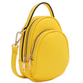 FashionPuzzle Two Compartment Mini Crossbody Bag | Two Compartment - color: Yellow