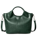 BOSTANTEN Vegan Leather Purses for Women Soft Top Handle Satchel Crossbody Zipper Handbag with Detachable Shoulder Strap - color: Dark Green