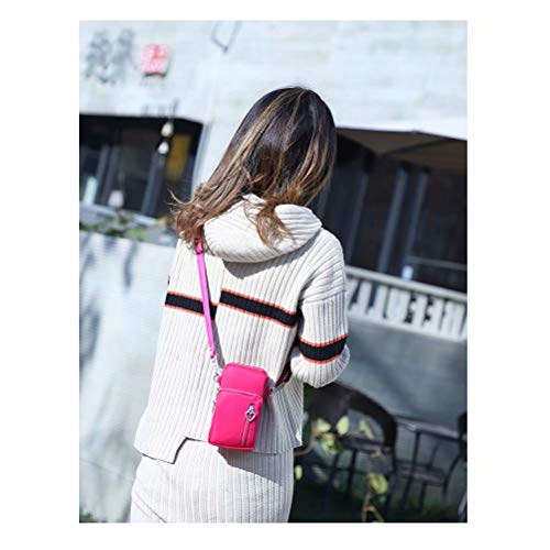 JANKS Small Crossbody Bag for Women - Mini Phone Purses with Crossbody Strap and Wallet - Nylon Arm Bag - color: A-rose