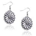 Rustic Couture's Western Earrings for Women Cowgirl Country Concho Dangling Western Statement Jewelry - color: D-Silver