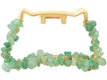 MINACHI Boho Hair Claw with Green Aventurine Chips, Handmade Gold Tone Hair Clip for Women - color: Hair Claws AIR.001