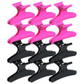 Ondder Black Hot Pink Butterfly Hair Claw Clips for Styling & Sectioning - Makeup Hair Accessories for Women & Girls - color: Black & Hot Pink