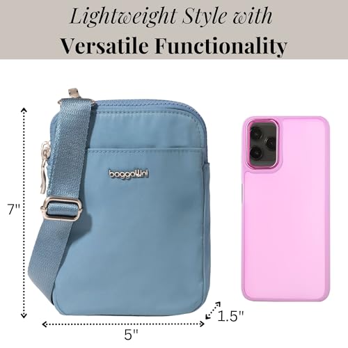 Baggallini Women's Modern Take Two Rfid Crossbody - color: Cornflower Twill