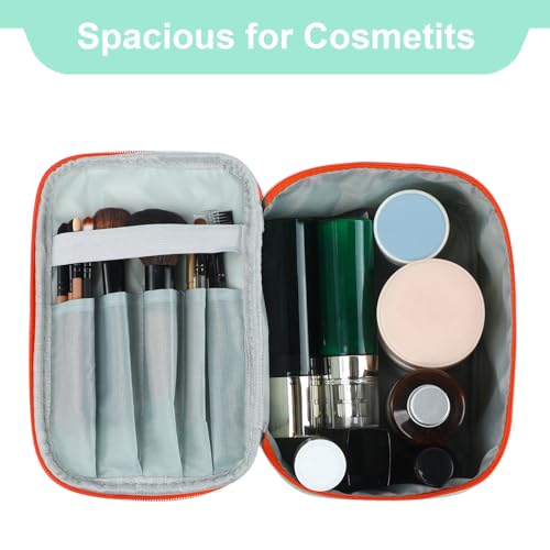 Meiyuuo Makeup Bag Large Cosmetic Bags for Women Girls Cute Travel Zipper Pouch Toiletry Organizer for Beauty Essentials Waterproof (Light Green) - color: Light Green