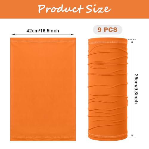 Geyoga 6 Pieces Summer UV Protection Cooling Neck Gaiter Face Clothing Neck Gaiter Mask Scarf Sunscreen Breathable Bandana - color: Fluorescent Color