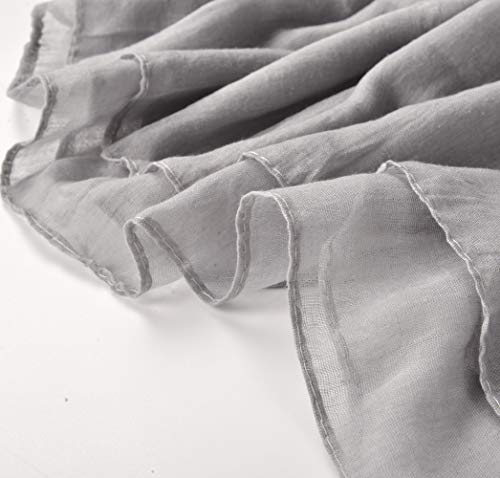 woogwin Women's Cotton Scarves Lady Light Soft Fashion Solid Scarf Wrap Shawl - color: Gray