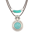 Chunky Necklace for Women Boho Pendant Necklace Statement Western Choker Necklaces for Women Vintage Bohemian Jewelry - style: Bohemian Choker Necklaces