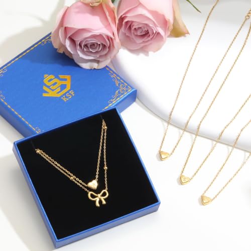 KSF Gold Lariat Necklace for Women Y Shaped Layered CZ Drop Chain | Y shaped necklace; Layered CZ detail; Long lariat style; Gift for her - color: Gold-15