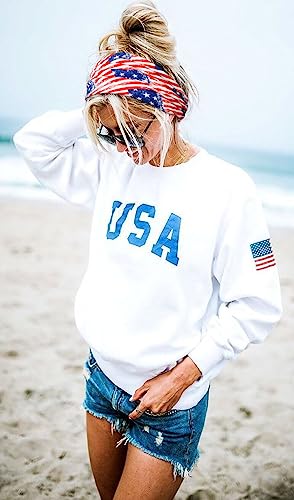 Huachi 4th of July Womens Headband Independence Day Hair Accessories Patriotic Wide Headbands for Women Red White and Blue Hairband American Flag USA Pride Party Decor (Pack of 4) - color: Independence Day Set