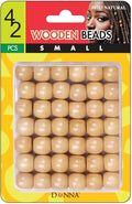 DONNA Wooden Beads Small 42pcs, Hair Beads for Hair Jewelry Making Kit DIY Hair Braiding Bracelet Ornaments Crafts Natural Color - color: NATURAL