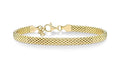 Miabella 18K Gold Plated 925 Sterling Silver Italian 5mm Mesh Link Chain Bracelet for Women, Made in Italy - style: Length 6.5 Inches + 0.5 Ext. (X-Small)