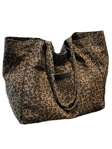 MakeMeChic Women's Leopard Tote Bag Cheetah Oversize Shoulder Bag Weekender Bag - color: Multicolor Cheetah
