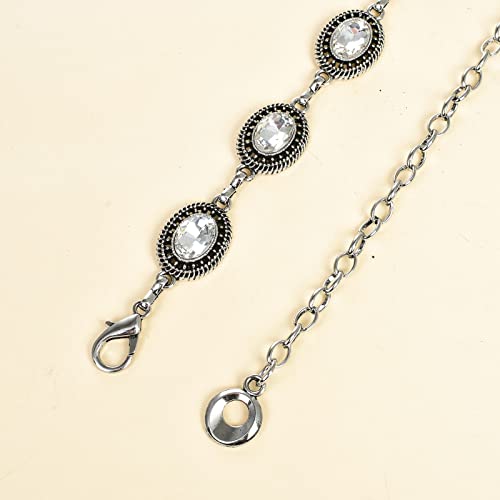 Luvatar Fashion Metal Waist Chain Belt Blouse Dress Sweater Chain Belt… - color: Silver-d2