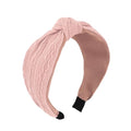 Ondder Top Knot Headband for Women Pink Fabric Non Slip Fashion Wide Knotted Headbands Hair Accessories for Women Girls - color: Pink
