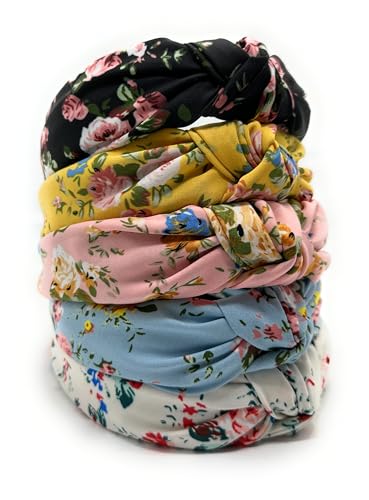 Fall Headbands for Women Satin OFF-White Rose Floral Warable All Day, Colorful, Silk Feel, Autumn Womens Knotted Headband Fashion Designer Top Knot Hair Head Band Girls - color: Off White