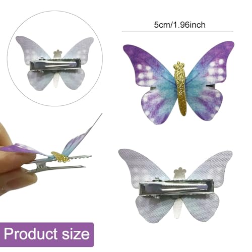 18Pcs Rhinestone Hair Clips with Glitter for Teens Women Y2K Butterfly Jaw Clips, Cute Headwear Gifts for Wedding Back School Hair Accessory Orange - color: Delicate Style