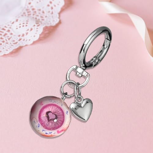 Halloween Eyeballs Keychain Goth Bag Charms for Backpack Horror Eyeball Purse Charm Halloween Accessories for Women