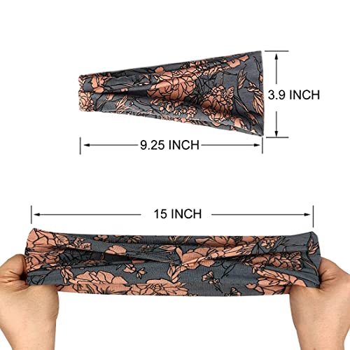 Leopard print Headband Fashion Wide Headband Knoted Turban Yoga Workout Head Bands Hair Accessories For Women (Leopard print, Pack of 2) - color: Leopard print, size: 1 Count (Pack of 2)
