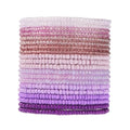 Boho Stackable Seed Beaded Bracelets for Women 18-20Pcs Colorful Handmade Multilayered Rice Bead Bracelet Set Summer Beach Bohemian Jewelry Gift - color: A-Purple