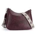 APHISON Trendy Leather Crossbody Purse with Adjustable Strap, Women's Shoulder Handbag - color: 07-grape